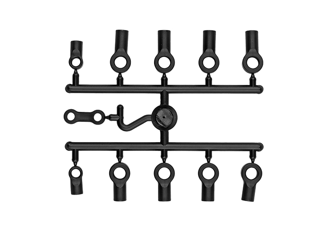 AS7837 ショックロッドエンドセット【ブラック/RC10】 AS7837 ショックロッドエンドセット【ブラック/RC10】