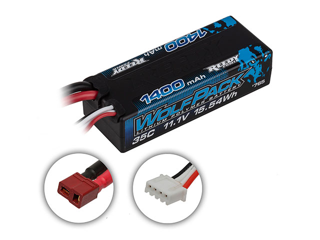RE765 REEDY WOLFパックLiPoミニ 1400mAh 35C 11.1V【クローラー向け・T型コネクター】 RE765 REEDY WOLFパックLiPoミニ 1400mAh 35C 11.1V【クローラー向け・T型コネクター】