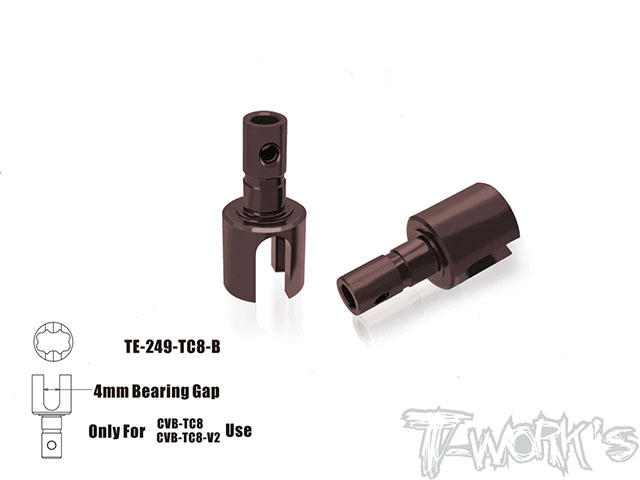 TE-249-TC8-B スプリングスチール製軽量リアデフジョイントBBアダプター【TC8/2個入】 TE-249-TC8-B スプリングスチール製軽量リアデフジョイントBBアダプター【TC8/2個入】