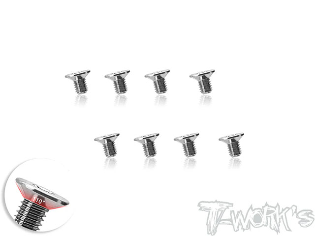 TSS-305-10DC チタン製110度カウンターシンクスクリュー【3x5mm/8本入】 TSS-305-10DC チタン製110度カウンターシンクスクリュー【3x5mm/8本入】