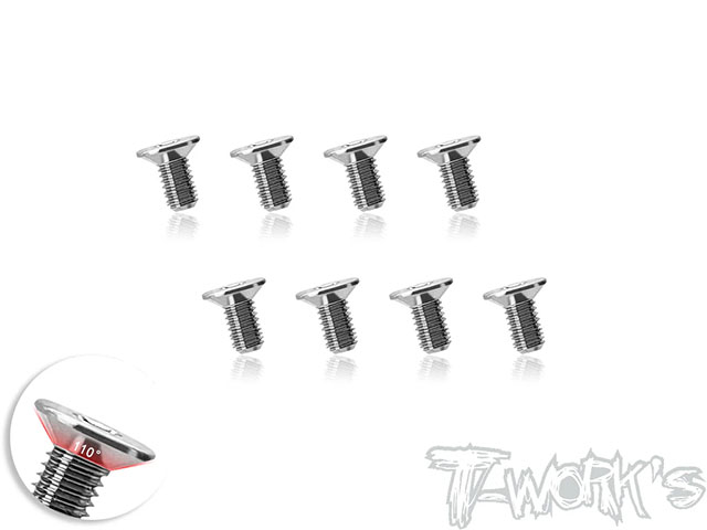 TSS-306-10DC チタン製110度カウンターシンクスクリュー【3x6mm/8本入】 TSS-306-10DC チタン製110度カウンターシンクスクリュー【3x6mm/8本入】