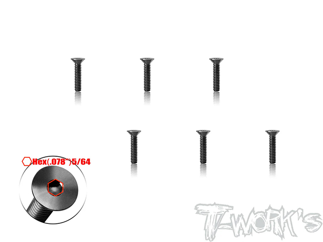 TSS-440C-12 チタン製フラットヘッドスクリュー・5/64in HEXソケット【4-40 x 1/2インチ/6本入 】 TSS-440C-12 チタン製フラットヘッドスクリュー・5/64in HEXソケット【4-40 x 1/2インチ/6本入 】