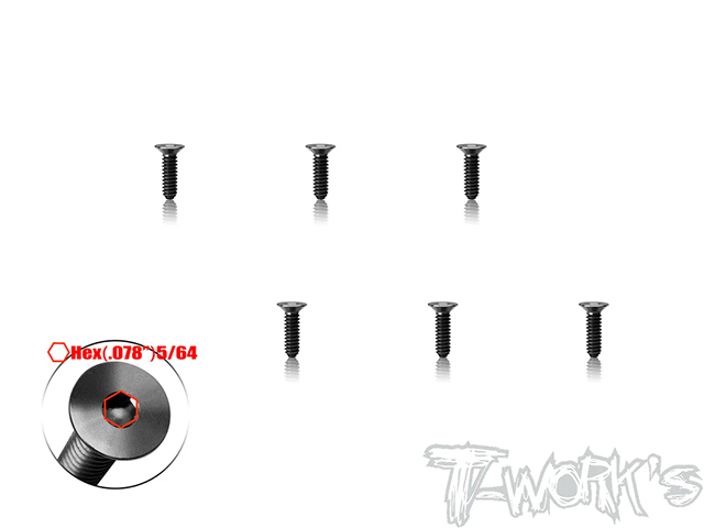 TSS-440C-38 チタン製フラットヘッドスクリュー・5/64in HEXソケット【4-40 x 3/8インチ/6本入 】 TSS-440C-38 チタン製フラットヘッドスクリュー・5/64in HEXソケット【4-40 x 3/8インチ/6本入 】